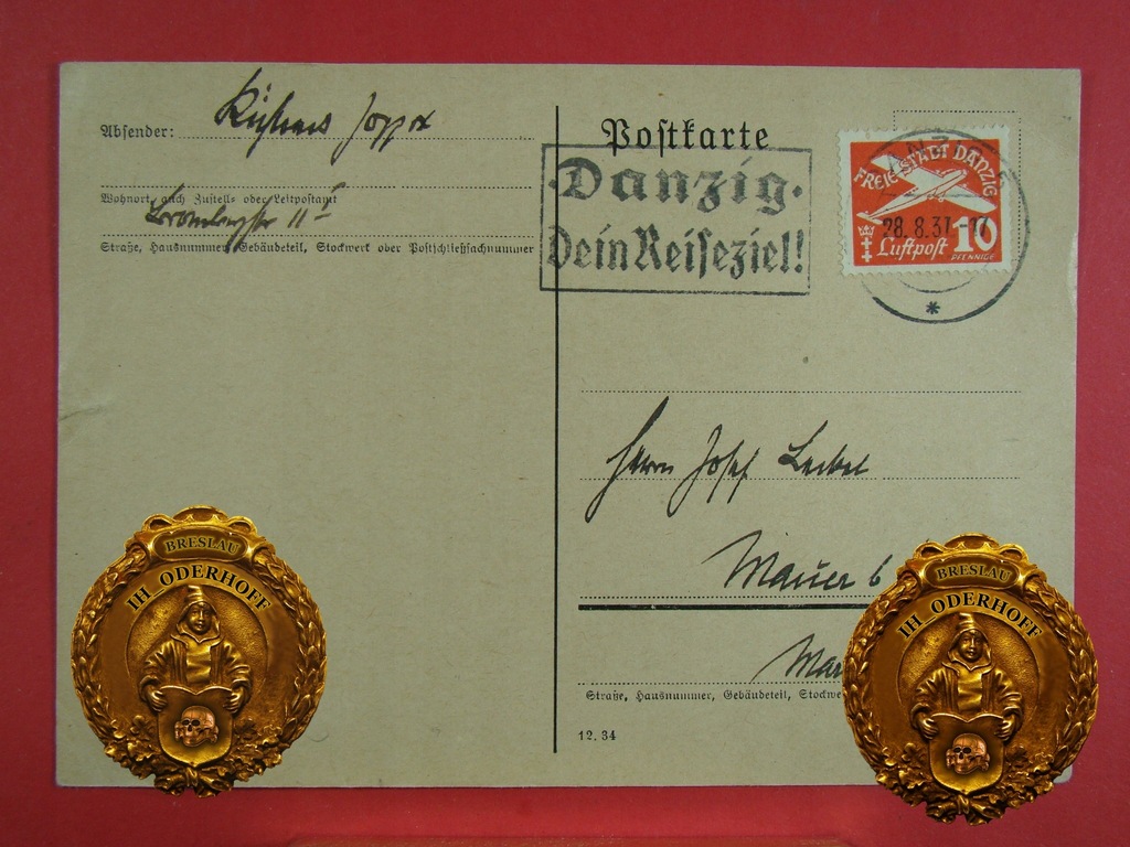 1931 Danzig>Wien Luftpost,Lux Exp.N960