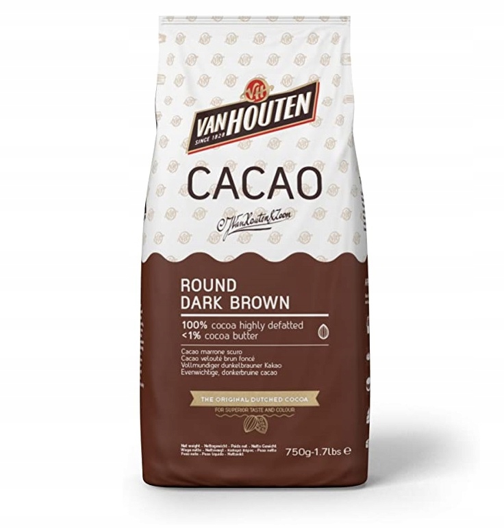 Kakao Van Houten Round Dark Brown Cocoa 750g