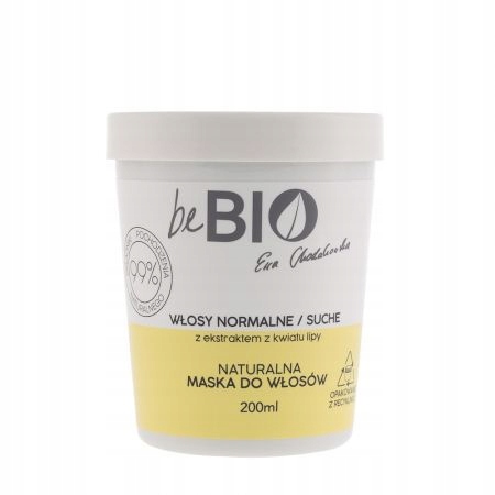 beBIO Naturalna maska do włosów normalnych 200ml