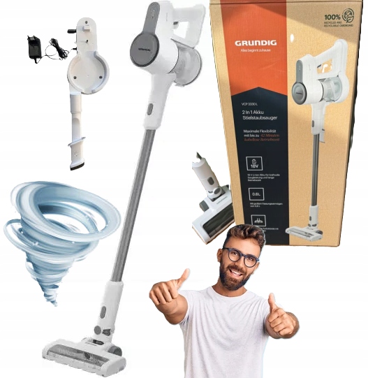 ODKURZACZ BEZPRZEWODOWY PIONOWY DOMOWY 2W1 VCP 3330L GRUNDIG