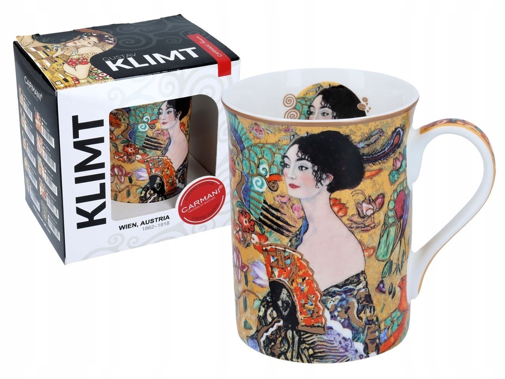 Kubek Classic New - G. Klimt, Kobieta z wachlarzem (CARMANI)