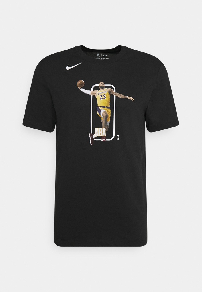 J1E123*NIKE NBA T-SHIRT CZARNY NADRUK M 38 S00