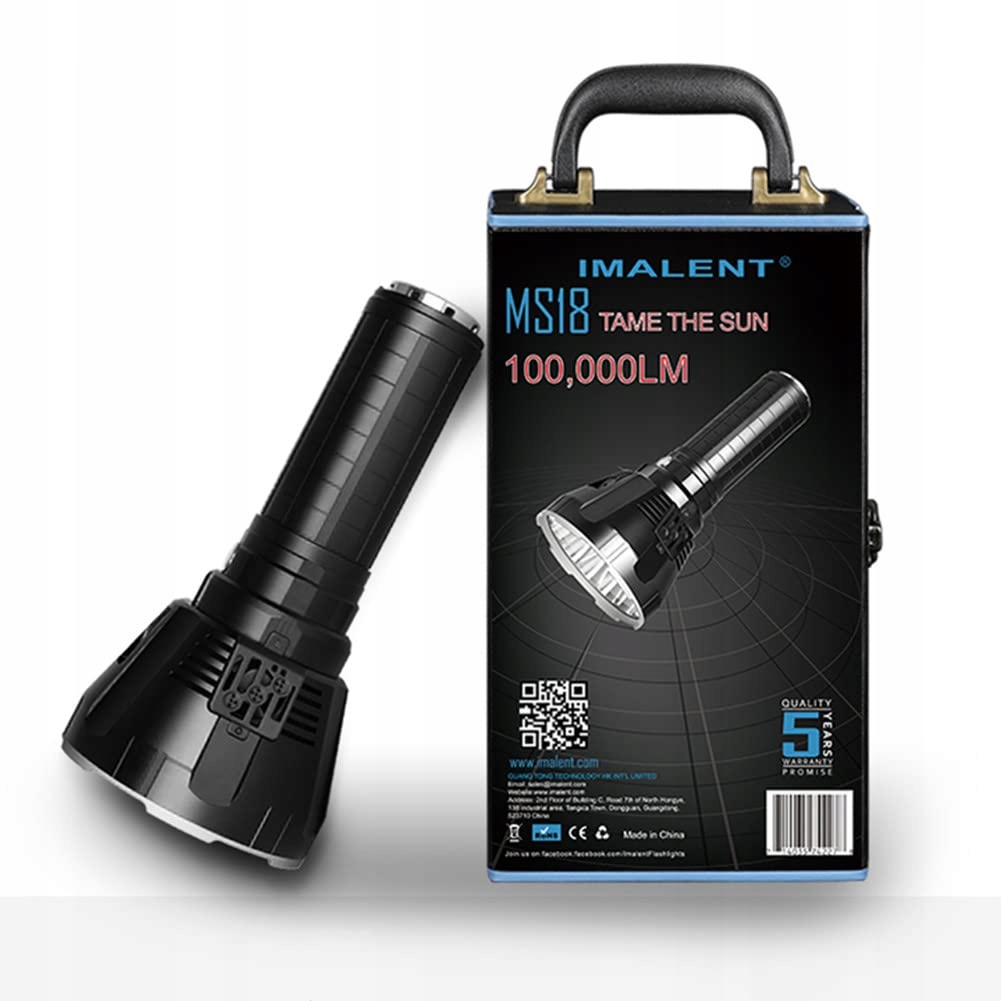 Imalent MS18 100 000 Lumenów Latarka OLED 8 Trybów