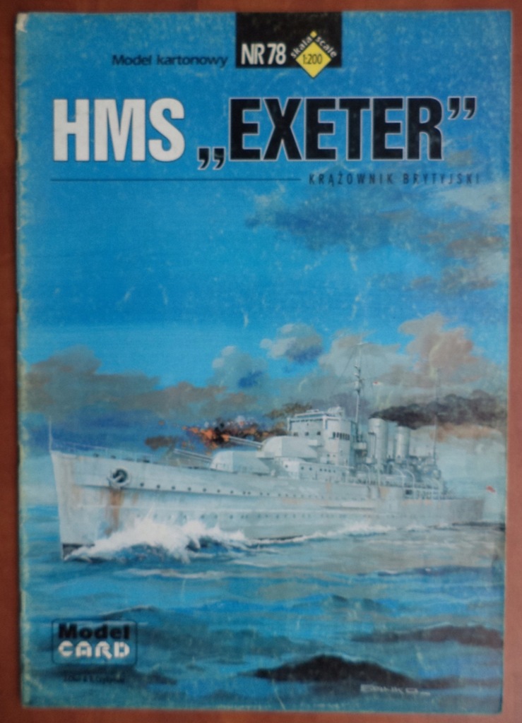 1:200 Krążownik HMS Exeter Modelcard 78