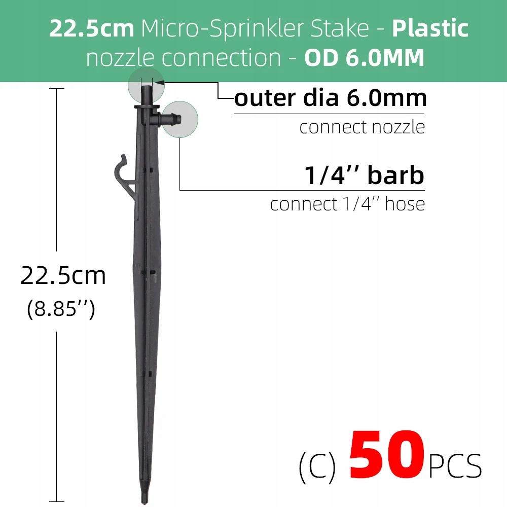 6.0 / 7.5mm Connectors Stakes for Garden Micro Spr