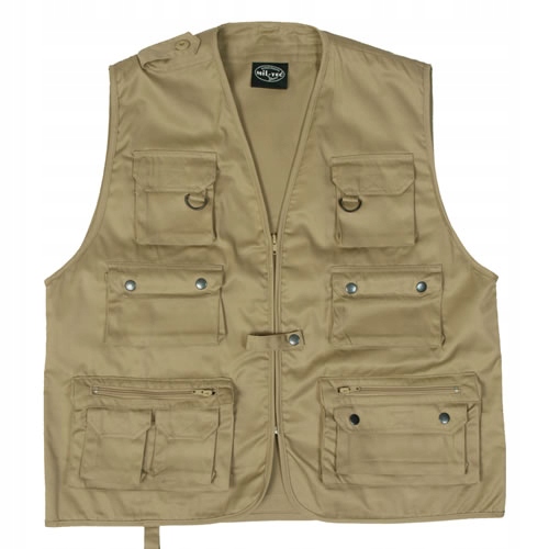 Mil-Tec - Kamizelka JAGD do polowania lub wędkowania - Khaki S