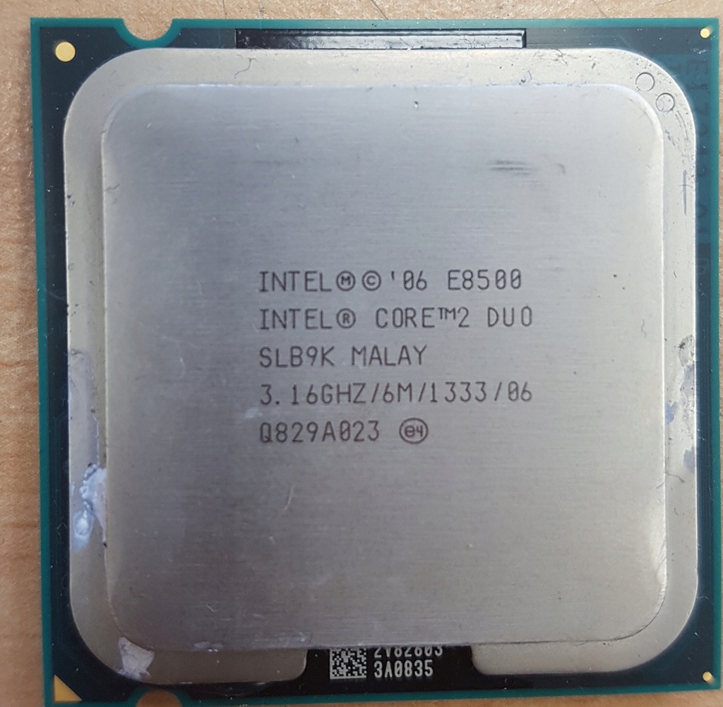 Intel Core 2 Duo E8500 3.16GHz SLB9K