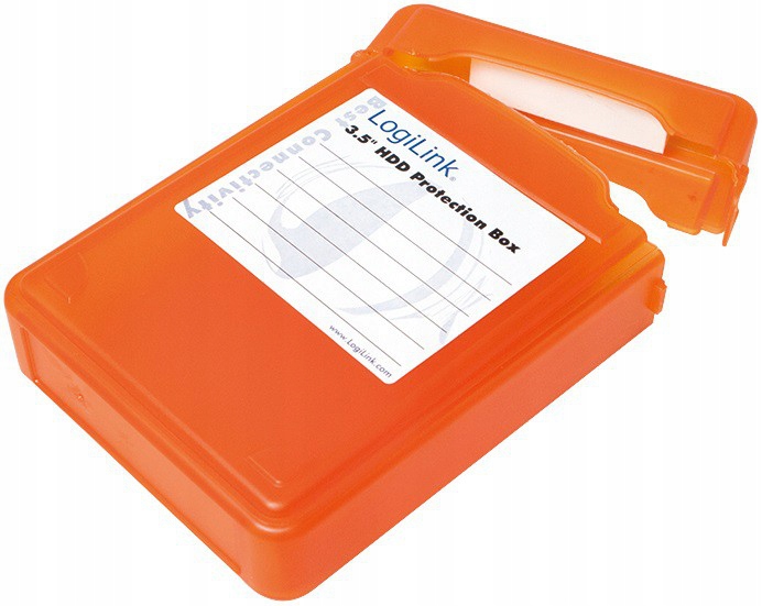 Pudełko ochronne do HDD 3.5', pomarańczowe