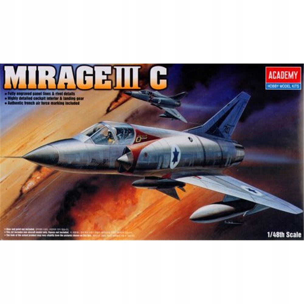 Model do Sklejania Samolotu Mirage III C Academy 1:48