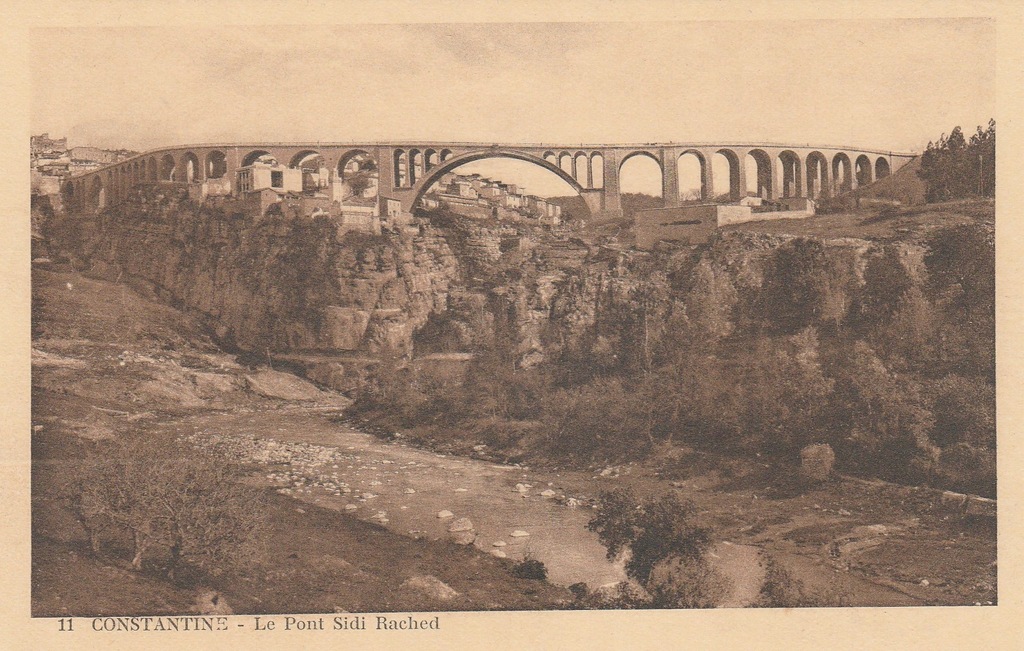 363.Algieria Konstantyna,Widok na Most Sidi Rached,Przedwojenna Pocztówka