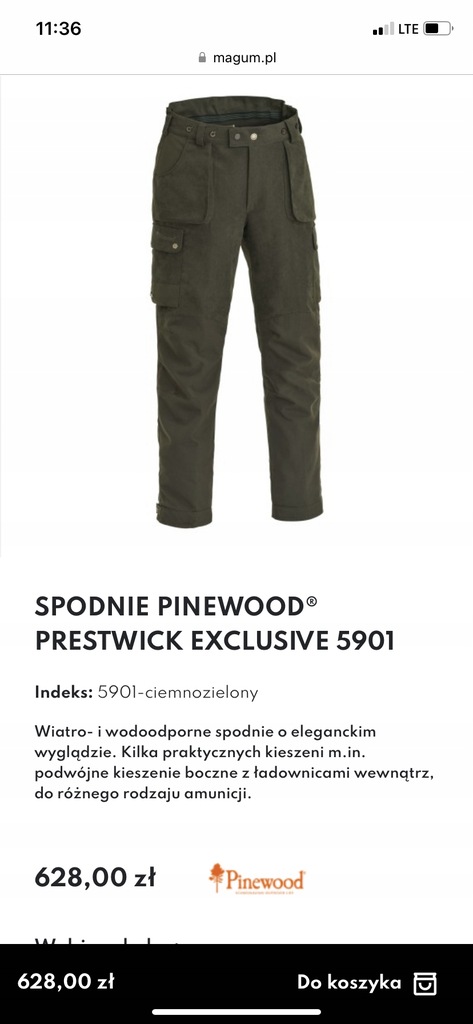 SPODNIE PINEWOOD 5901 -SEASONS 96-100/PINE-TECH