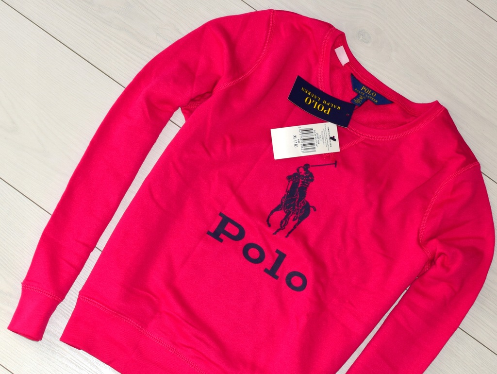 POLO RALPH LAUREN _ SPORT PINK BIG _ BLUZA 152/158