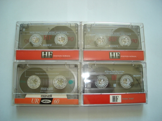 4 kasety zestaw 3 Sony HF i 1 Maxell UR 60