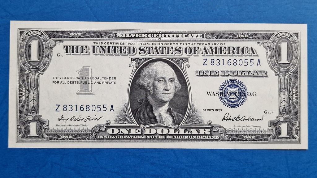 1 dolar USA 1957 Silver Certificate UNC !!!
