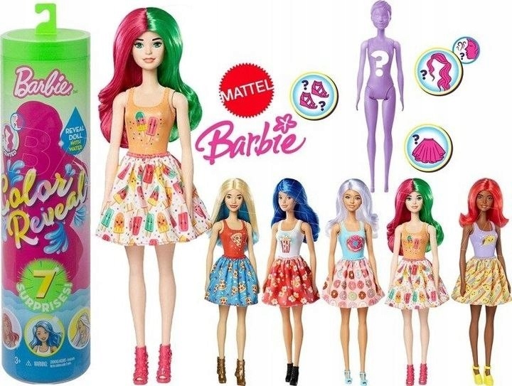 Barbie lalka tuba Kolorowa Niespodzianka GTP41 IMP