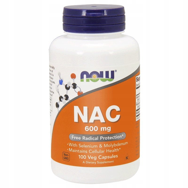 NAC N-Acetylocysteina 600mg Now Foods 100kaps