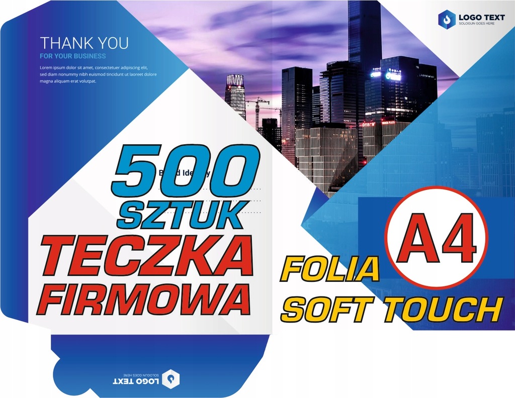 TECZKI ofertowe A4 Foliowane SOFT TOUCH 500 sztuk