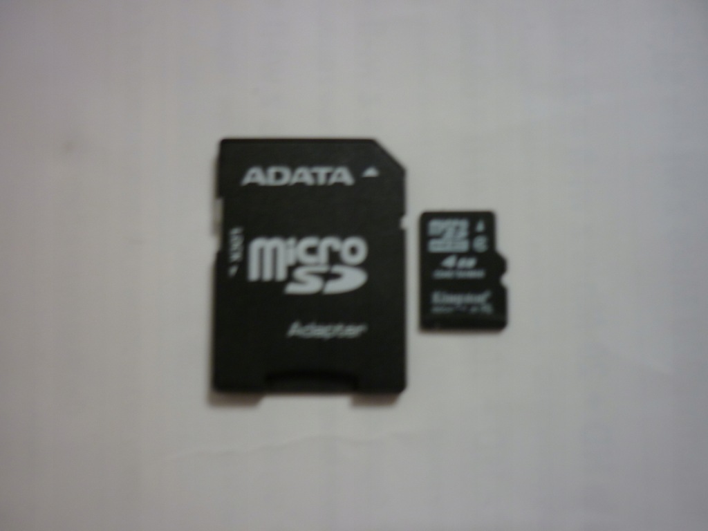 Karta pamięci SD Kingston microsd 4 GB Adata adapt