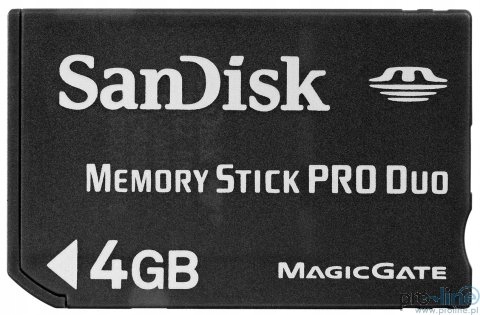 KARTA SanDisk 4GB Memory Stick Pro Duo MagicGate do PSP KAMERA APARAT SONY