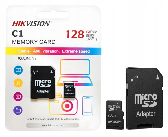 Karta pamięci microSD HS-TF-C1 128GB + Adapter HIKVISION