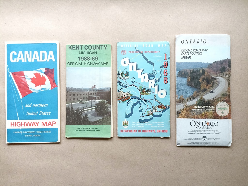 CANADA MAPA DROGOWA KANADA ONTARIO