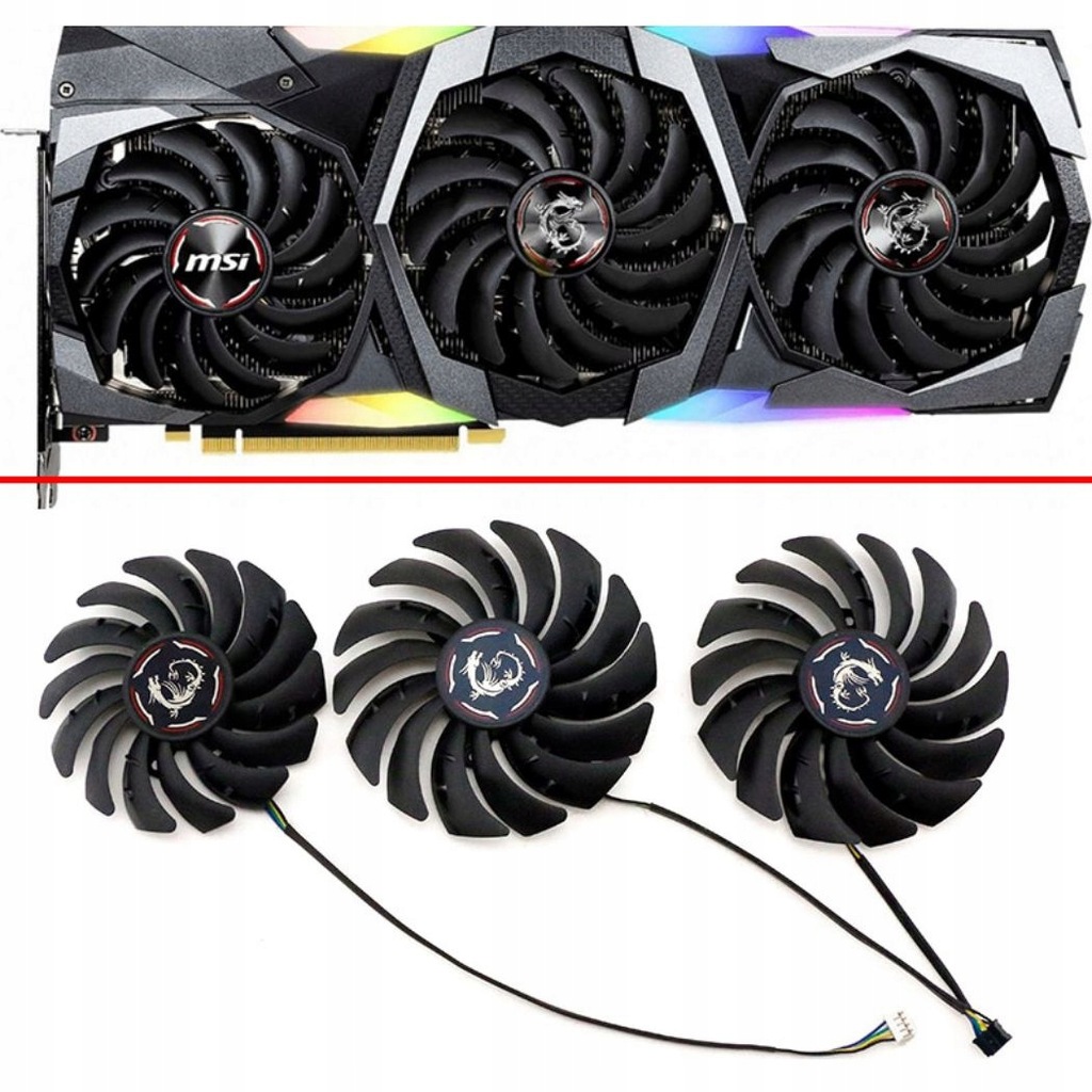87 mm RTX2080 RTX2080TI DC12V dla MSI RTX 2070 2080 Super 2080TI wentylator