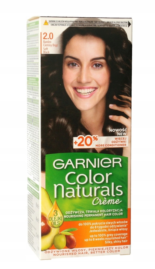 Garnier Color Naturals Krem koloryzujący nr 2.0 Ba