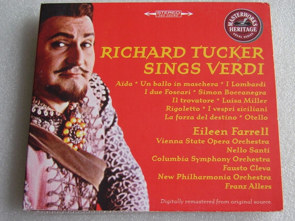 Richard Tucker Sings Verdi CD 1996 SBM BDB+
