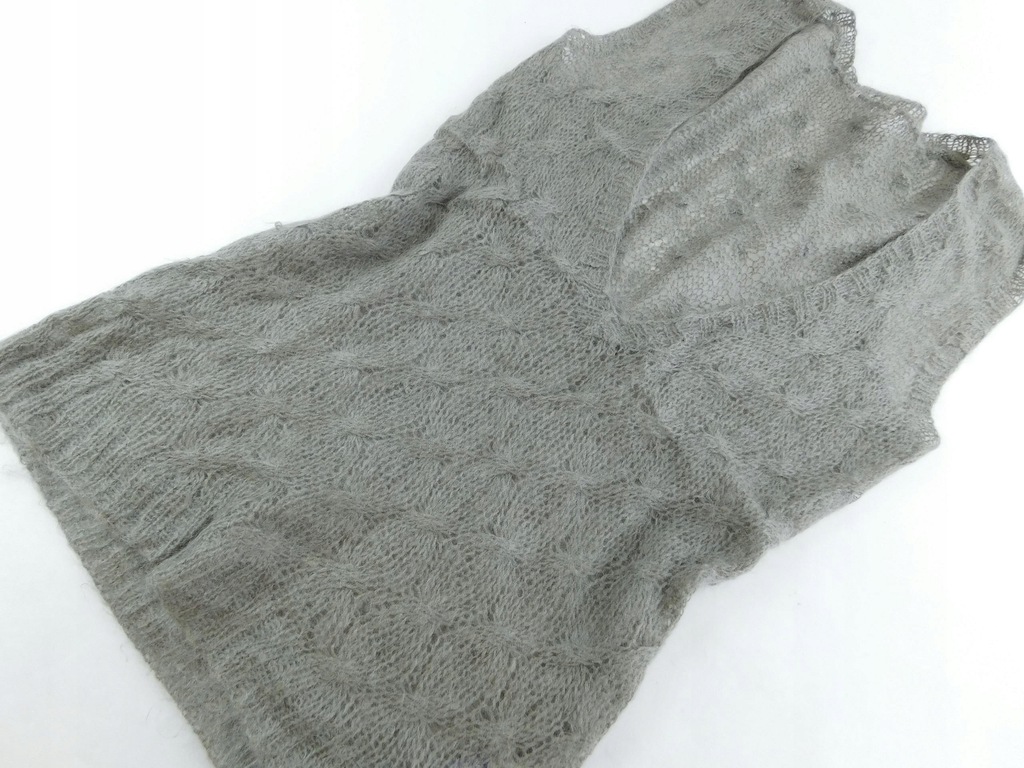 2901n55 H&M_ kamizelka MOHAIR _ brązowa _ 4XL