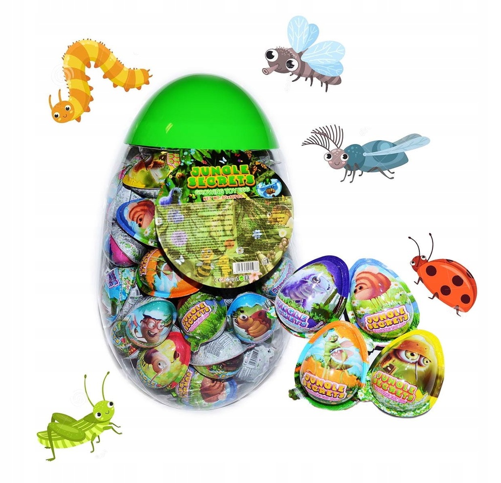 JAJKO NIESPODZIANKA JUNGLE EGG TOY 8 g 60 szt