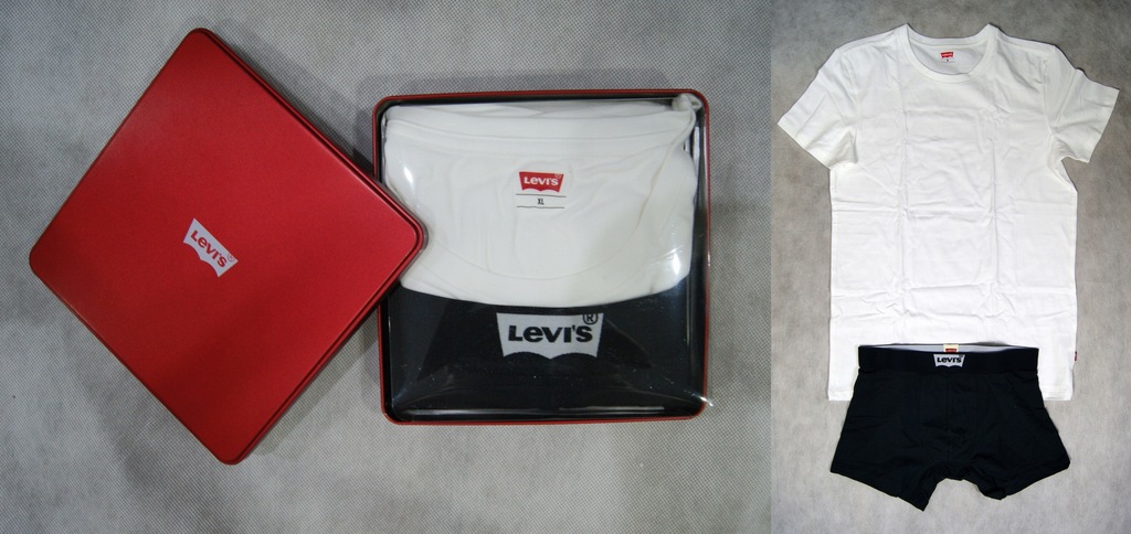 Levis Box Set Koszulka + Bokserki czarne XL