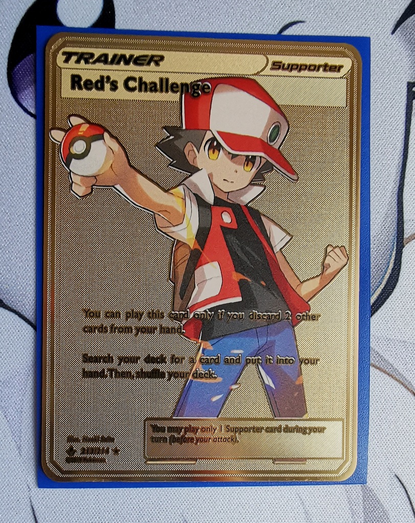 Pokemon Red's Challenge Metalowa Karta 13561841823 oficjalne