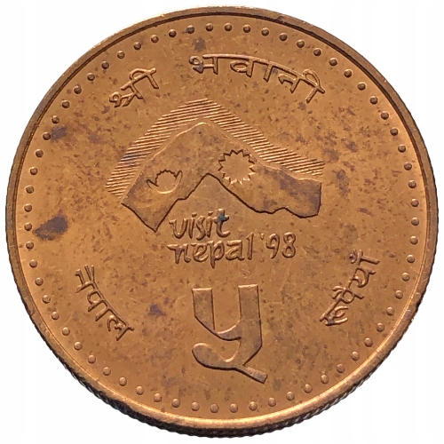 38752. Nepal - 5 rupii - 1997r. - okoliczno