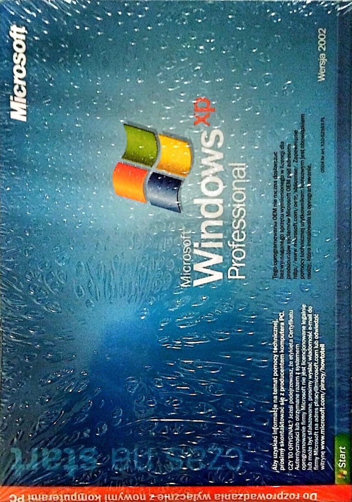System Microsoft Windows XP Professional bez klucz