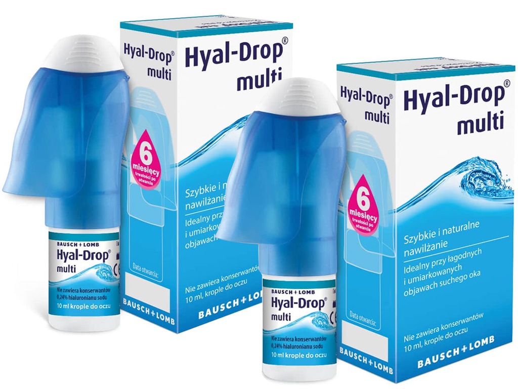 Krople do oczu Hyal-Drop Baush&Lomb 2x10ml