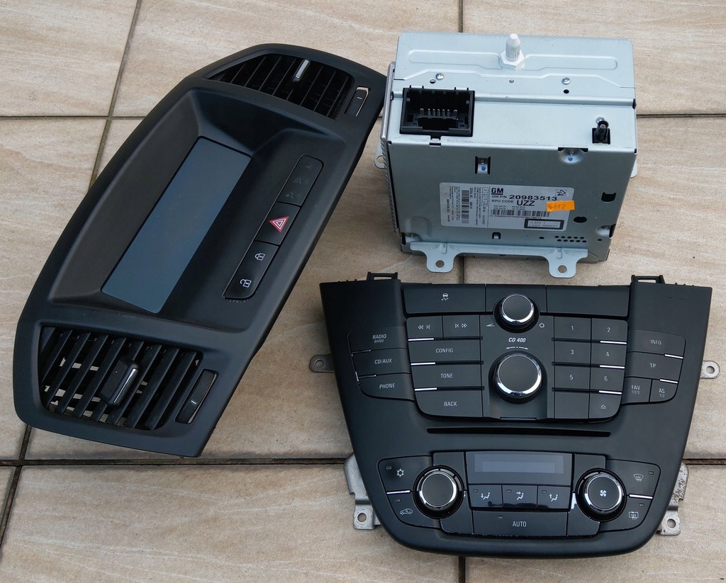 RADIO MP3 OPEL CD400 INSIGNIA EKRAN PANEL KOMPLET 12226631594