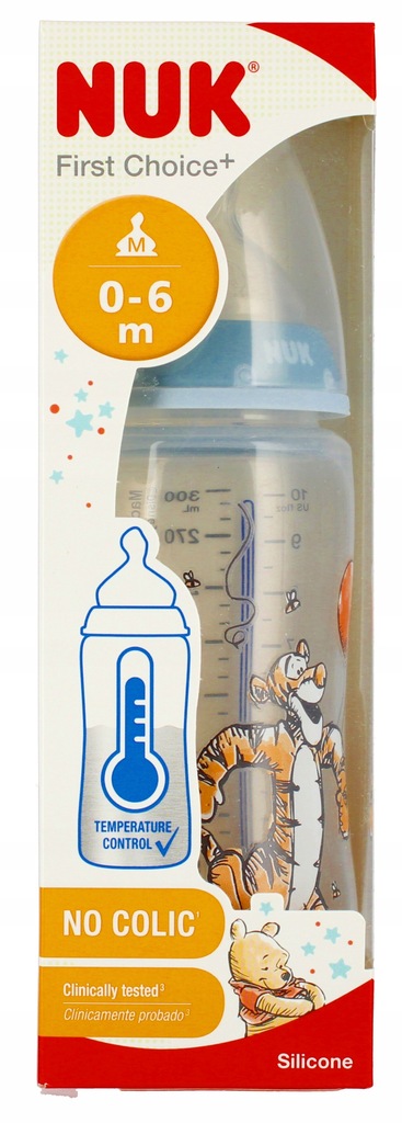 NUK Butelka 300 ml 0-6m Tygrysek niebieska 10741022