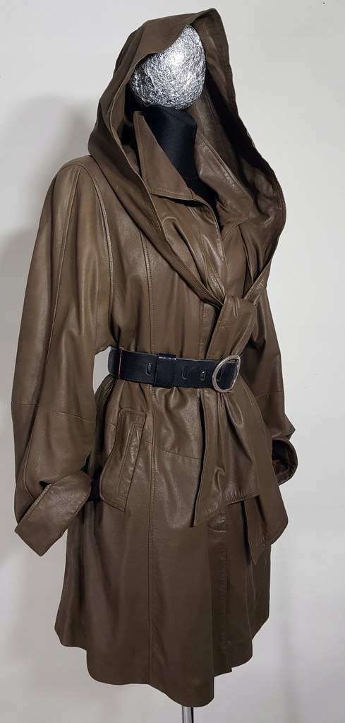 Skórzany PLUS SIZE kaszmirowa skóra naturalna lejąca wiosna jesień XL XXL