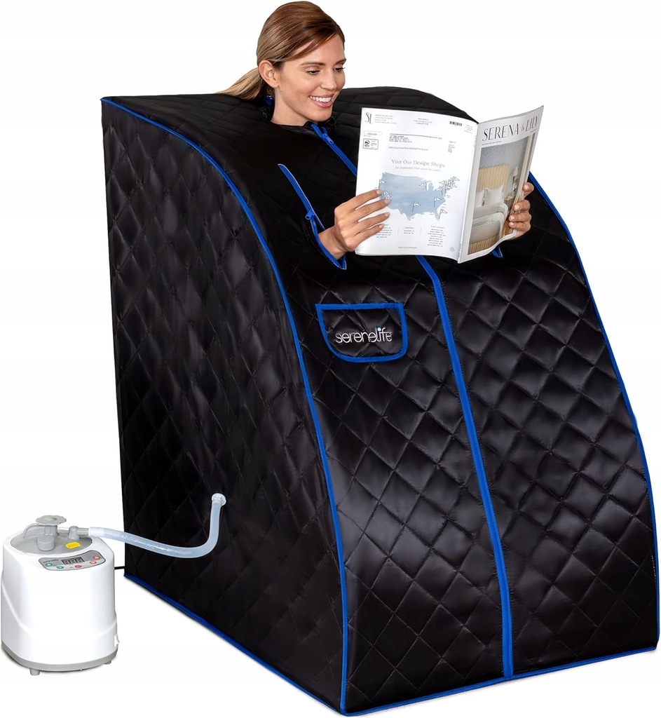 Przenośna sauna parowa SereneLife Home 1000 W czarny SPA PILOT