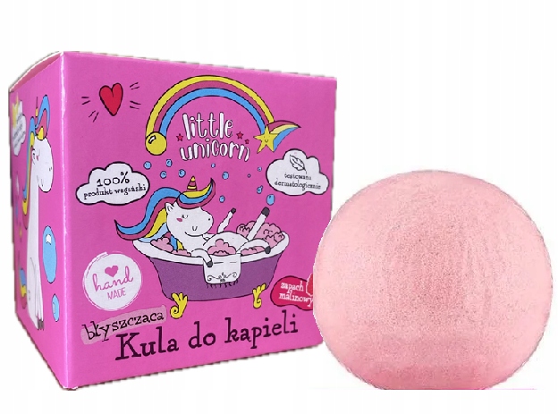 Little Unicorn Brokatowa kula do kąpieli Malinowy zapach 165 g