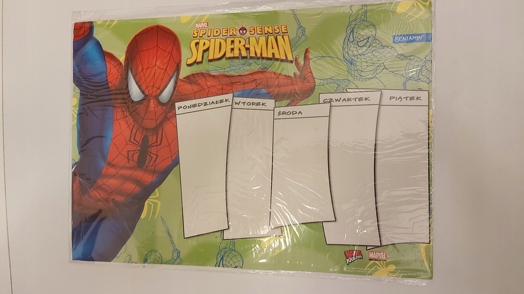 Plan lekcji z magnesami Spiderman +drugi plan lekcji Ben 10 GRATIS NOWE P-Ń