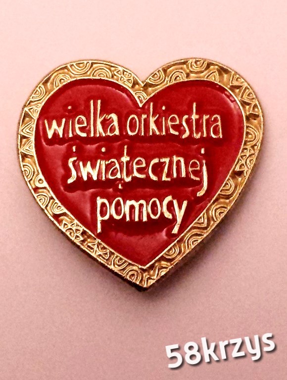 SERDUSZKO  WOŚP znaczek pins