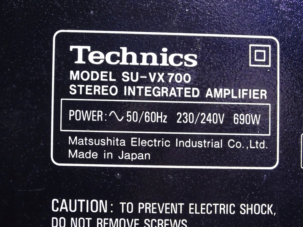 TECHNICS SU-VX700 POTENCJOMETRY ELEKTRONIKA