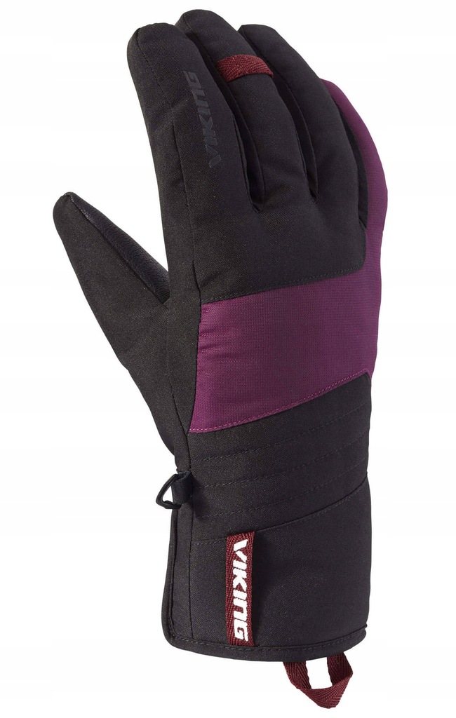 Damskie rękawice narciarskie Espada Lady black-burgundy Viking 6