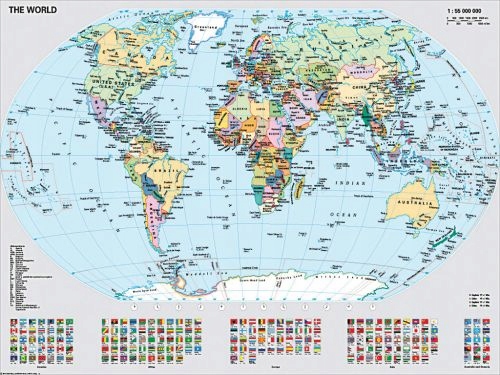 Ravensburger puzzle Polityczna mapa Świata 1000 el
