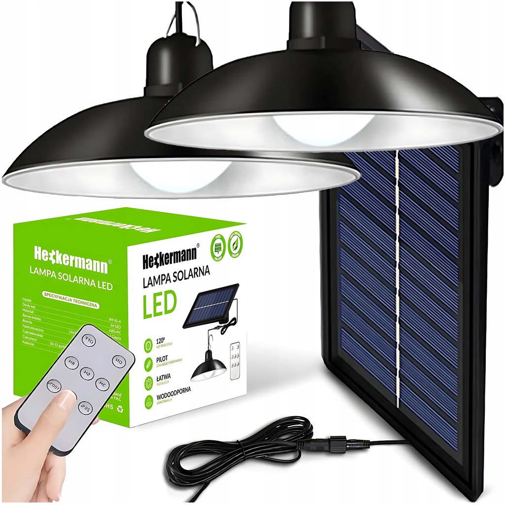 Lampa solarna Heckermann JM-XL-4 Cool - 2pack