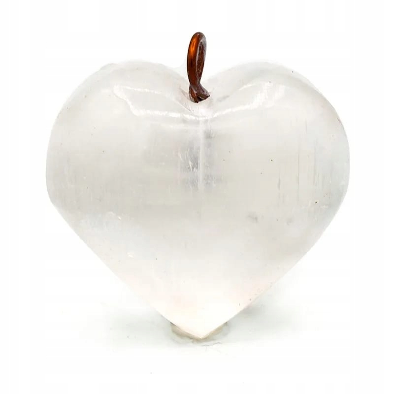 Wisiorek Zawieszka w kształcie serca Selenit 3cm