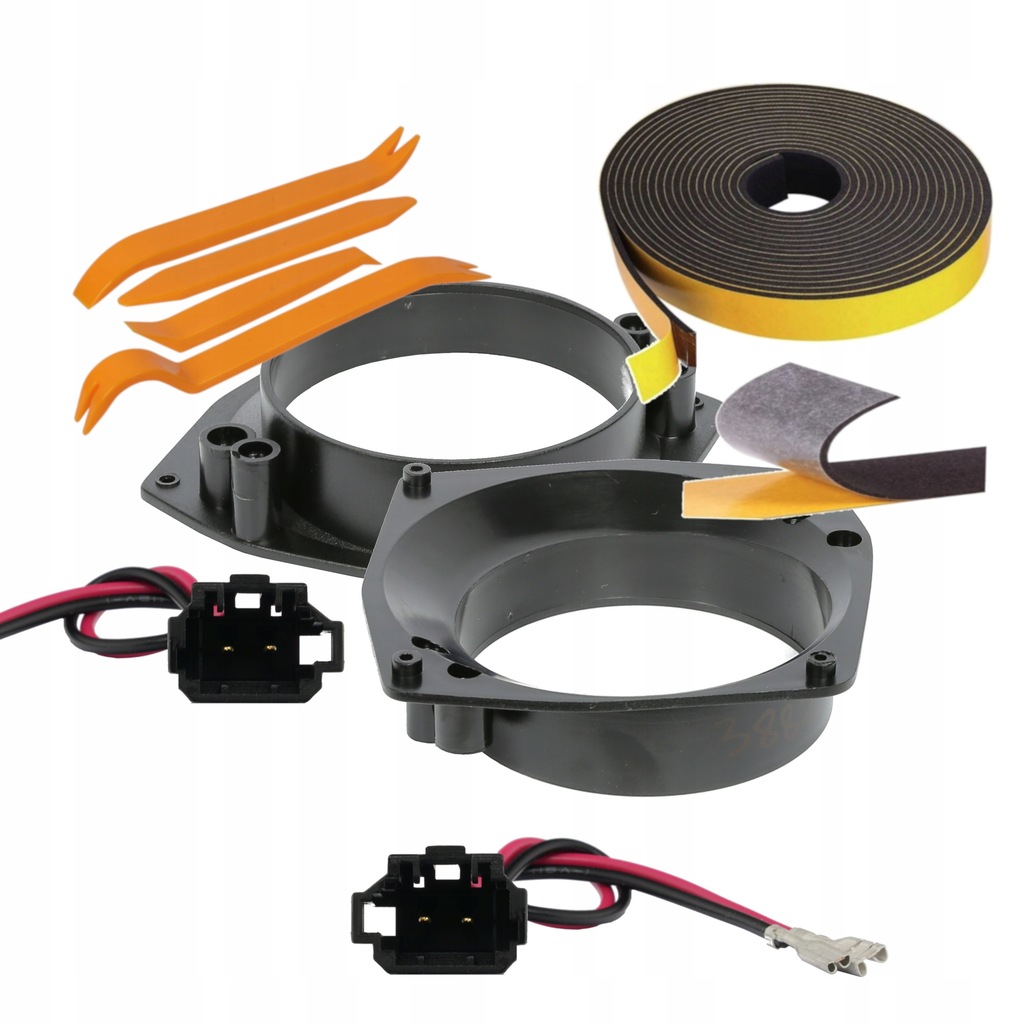 Dystanse Głośniki 130 FIAT PUNTO TYLNA PÓŁKA REDUKCJE GŁOŚNIKOWE + MATA