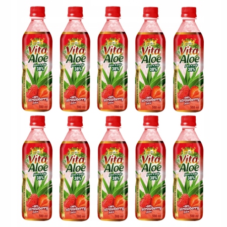 Vita Aloe Napój z aloesem 38% Truskawka 10x500 ml