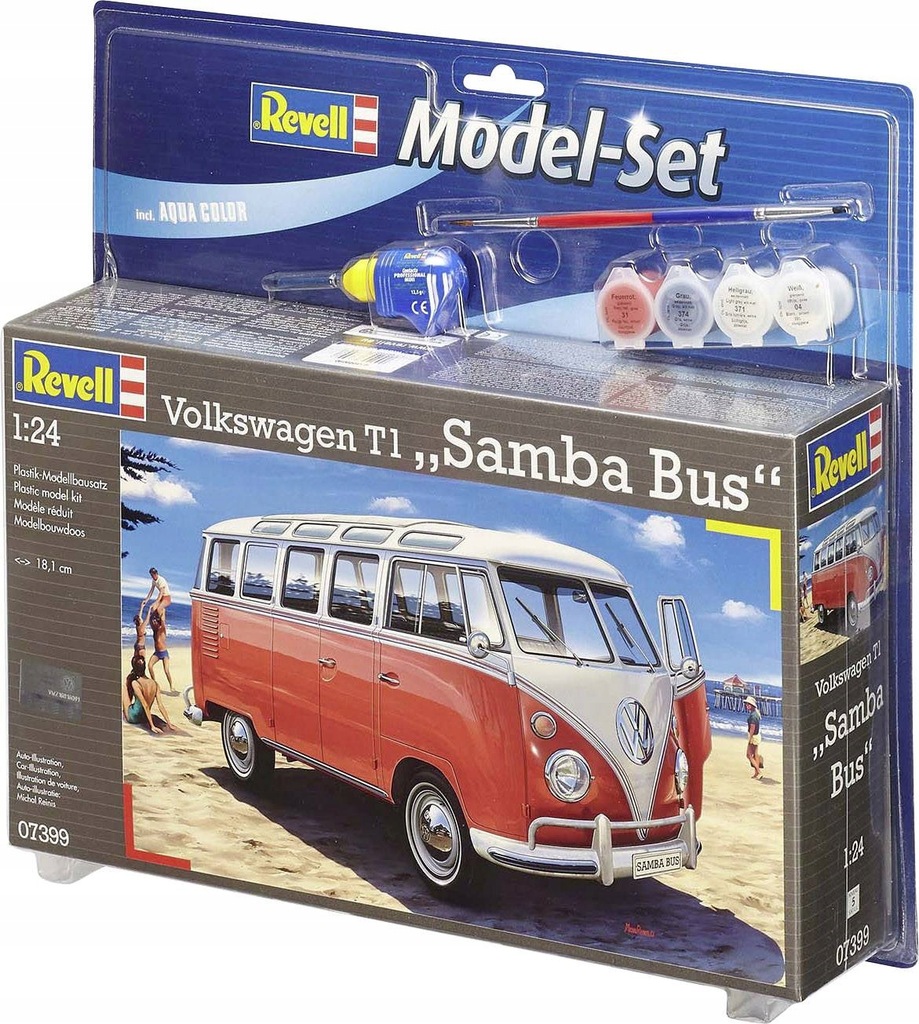 Купить Модельный комплект Revell VW T1 Samba Bus, класс окраски: отзывы, фото, характеристики в интерне-магазине Aredi.ru